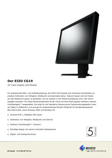 Der EIZO CG19