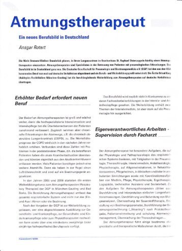 Atmungstherapeut - Deutsche Gesellschaft fÃ¼r Pneumologie