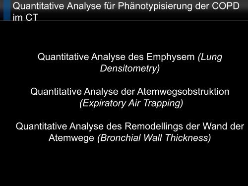 Bildgebung und COPD