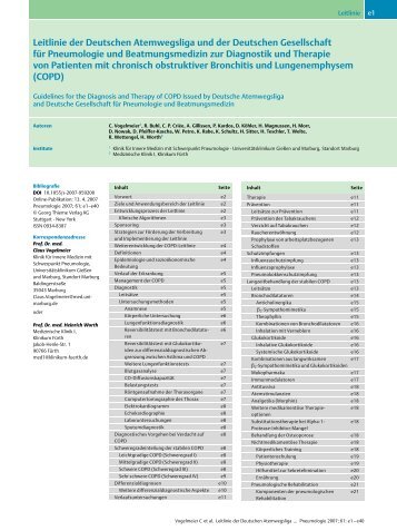 COPD - Deutsche Gesellschaft fÃ¼r Pneumologie