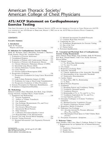 ATS/ACCP statement of Cardiopulmonary Exercise ... - Cardiology.org