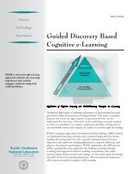 Guided Discovery Based Cognitive e-Learning - Pacific Northwest ...