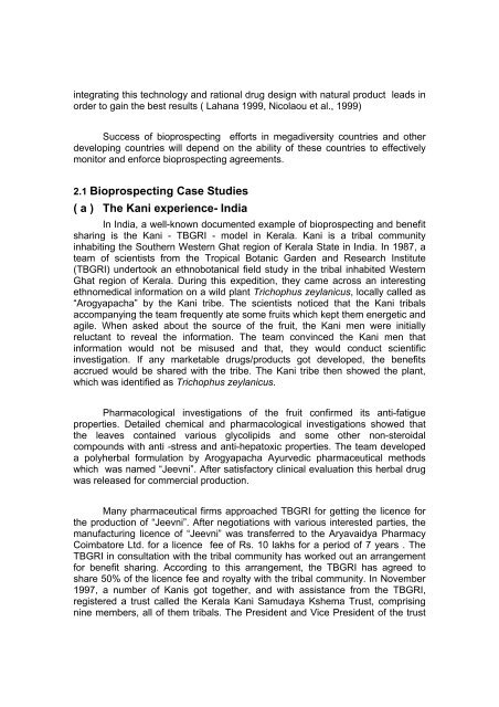 biotechnology & bioprospecting for sustainable development