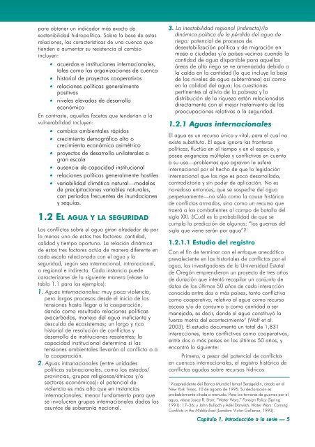 Vulnerabilidad y Resistencia HidropolÃ­ticas en Aguas Internacionales