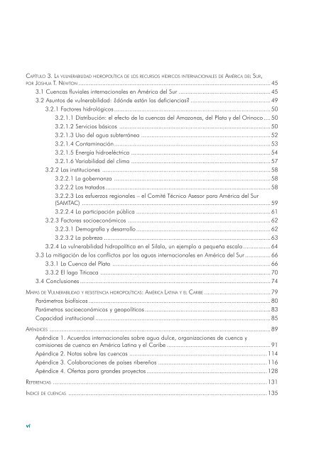 Vulnerabilidad y Resistencia HidropolÃ­ticas en Aguas Internacionales