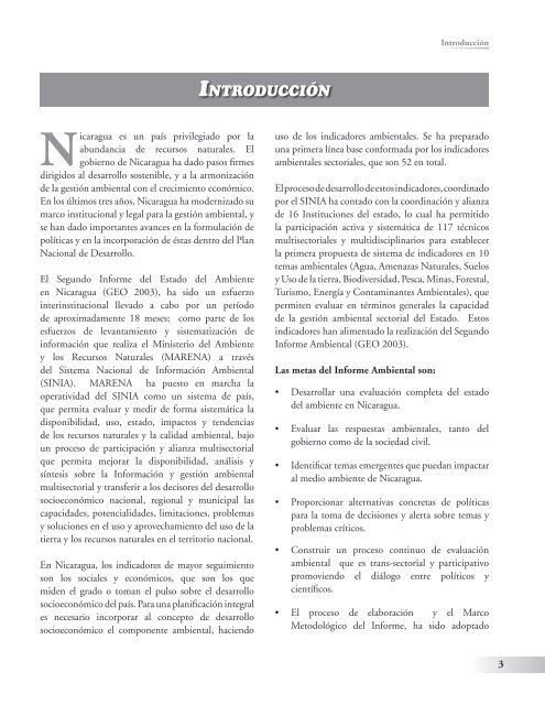 GEO Nicaragua 2003.pdf - Programa de Naciones Unidas para el ...