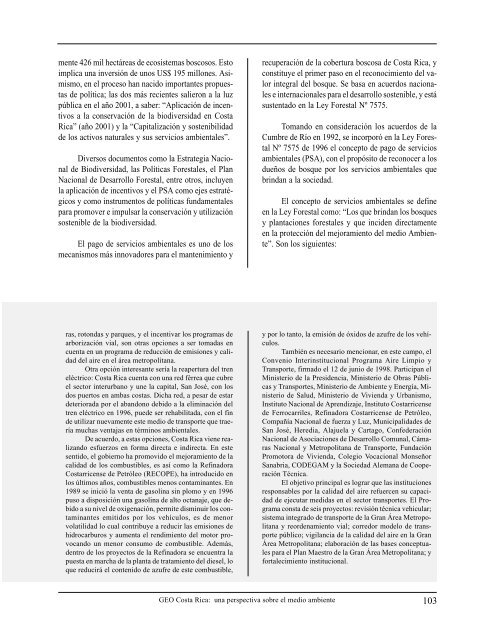 informe ambiental costa rica 2002 - Programa de Naciones Unidas ...