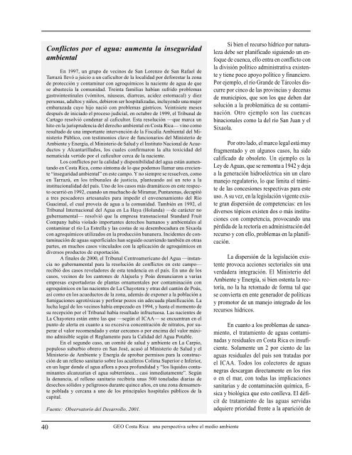 informe ambiental costa rica 2002 - Programa de Naciones Unidas ...