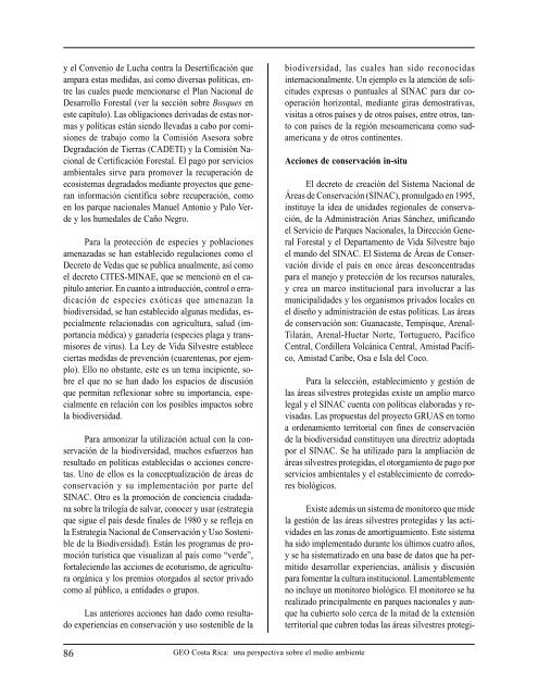 informe ambiental costa rica 2002 - Programa de Naciones Unidas ...