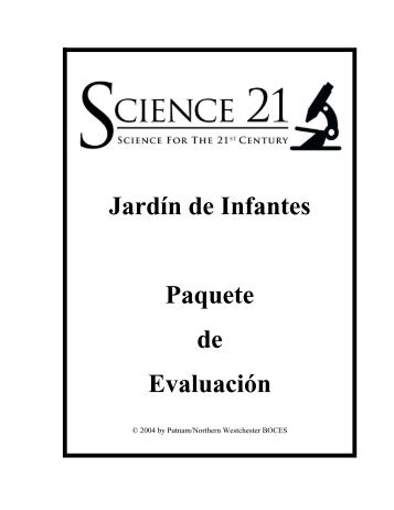 Ciencia 21 Rubrica de evaluaciÃ³n para el jardÃ­n de infantes - Boces