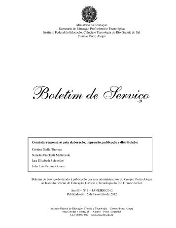 Janeiro - IFRS CÃ¢mpus Porto Alegre