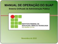 MANUAL DE OPERAÃÃO DO SUAP