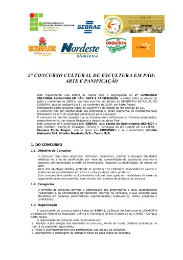 Regulamento do Concurso - IFRS CÃ¢mpus Porto Alegre