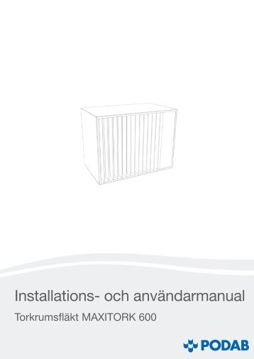 Installations- och användarmanual - Podab