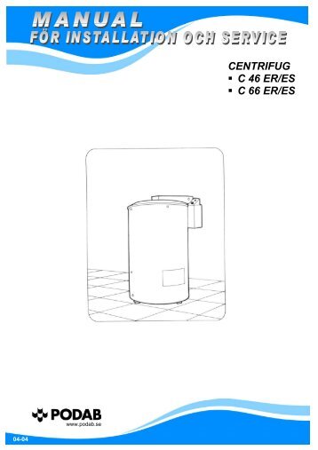 CENTRIFUG C 46 ER/ES C 66 ER/ES - Podab