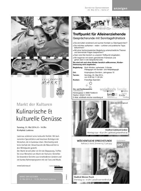 Dornbirner Gemeindeblatt KW 21 vom 23.05.2014