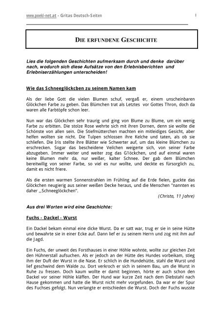 Die Erfundene Geschichte