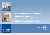 Pharma Ingredients & Services Lieferprogramm ... - BASF ChemTrade