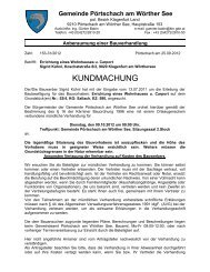 KUNDMACHUNG - Gemeinde Pörtschach am Wörther See