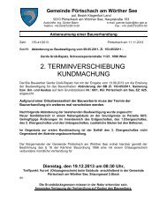 2. terminverschiebung kundmachung - Gemeinde Pörtschach am ...