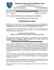 KUNDMACHUNG - Gemeinde Pörtschach am Wörther See