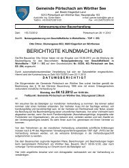 berichtigte kundmachung - Gemeinde Pörtschach am Wörther See
