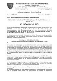 KUNDMACHUNG - Gemeinde Pörtschach am Wörther See