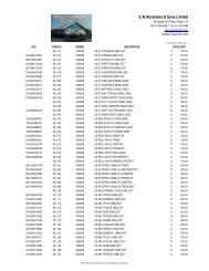 Price List - E.W.Abrahams & Sons Ltd Online