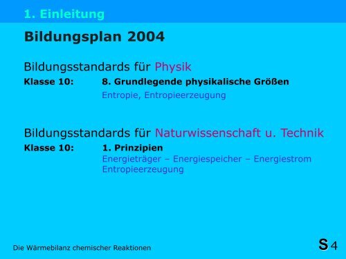 Die WÃ¤rmebilanz chemischer Reaktionen - pohlig