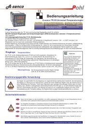 Bedienungsanleitung - Pohltechnik