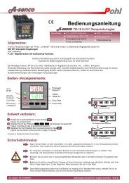 Bedienungsanleitung - Pohltechnik