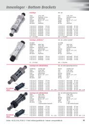 Innenlager · Bottom Brackets - Point