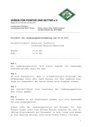 Protokoll der Versammlung - home-Pointer-Setter-Rheinland