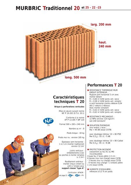 MURBRIC Traditionnel 20 et 25 - 22 -15 - Point.P