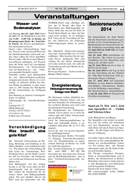 Beelitzer Nachrichten - Mai 2014