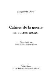 Cahiers de la guerre et autres textes - POl