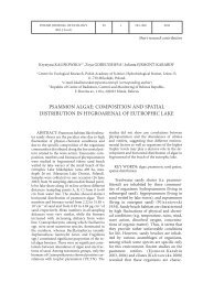 PSAMMON ALGAE: COMPOSITION AND SPATIAL DISTRIBUTION ...