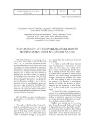 phytoplankton of two river lakes in relation to flooding period