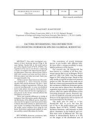 FACTORS DETERMINING THE DISTRIBUTION OF COEXISTING ...