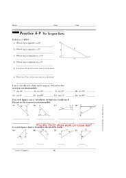 sine, cosine, and tangent worksheets