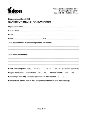 EXHIBITOR REGISTRATION FORM