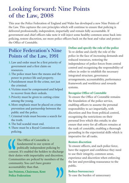 Office of Constable pamphlet - Police Federation