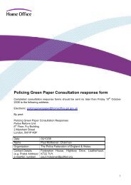 THE POLICING GREEN PAPER - Police Federation