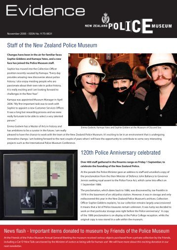 Staff of the New Zealand Police Museum 120th Police Anniversary ...