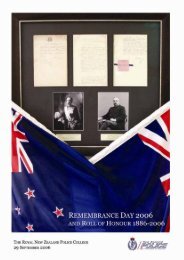 Remembrance Day 2006 and Roll of Honour 1889 - New Zealand ...