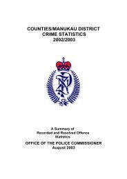counties/manukau district crime statistics 2002/2003 - New Zealand ...