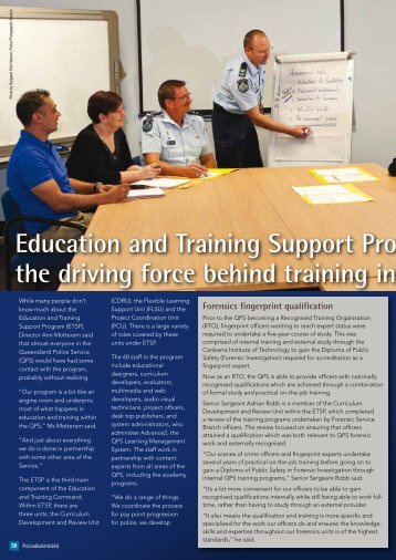 Education and Training Support Program - Queensland Police Service