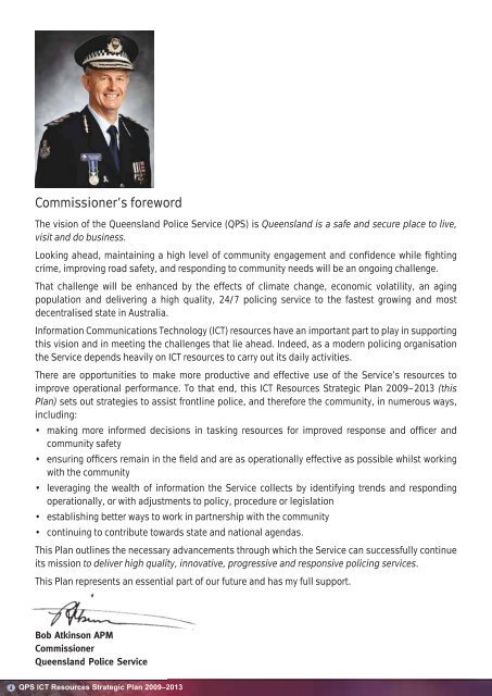 QPS ICT Resources Strategic Plan - Queensland Police Service ...