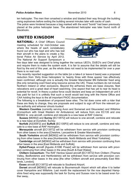 Police Aviation News November 2010