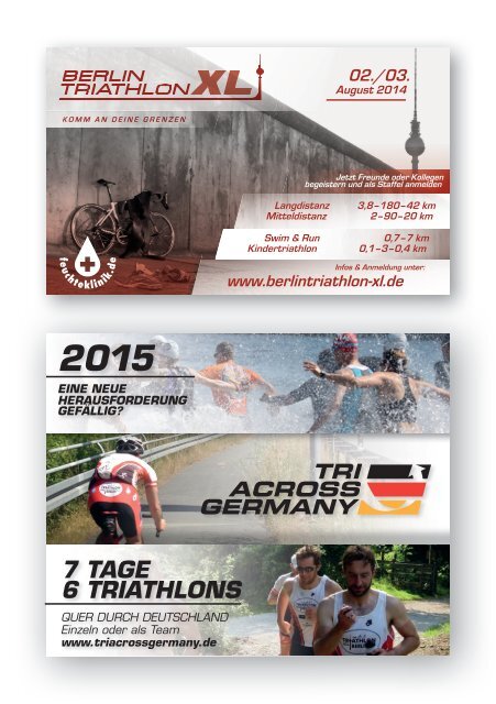 Triathlon Berlin 08.Juni 2014 Programmheft